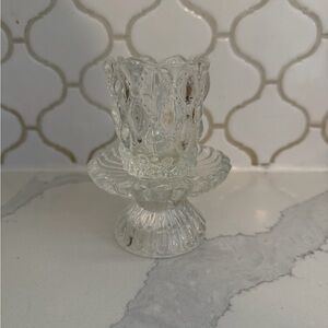 Vintage PartyLite Quilted Crystal Votive Candle Holder